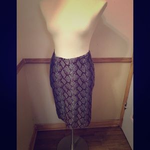 Blue/Silver python skirt